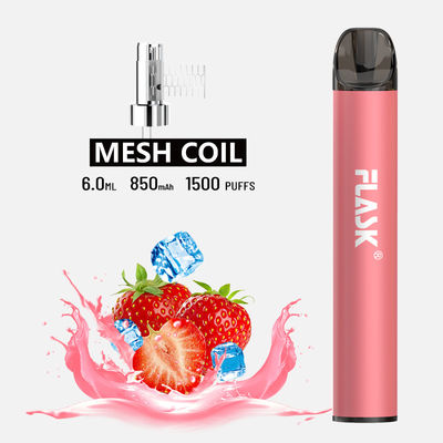 Bobina descartável da malha da pena 1500puffs de Vape do fluxo de ar liso de F900 P6