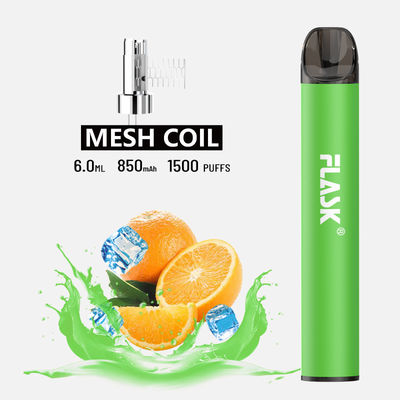 Bobina descartável da malha da pena 1500puffs de Vape do fluxo de ar liso de F900 P6