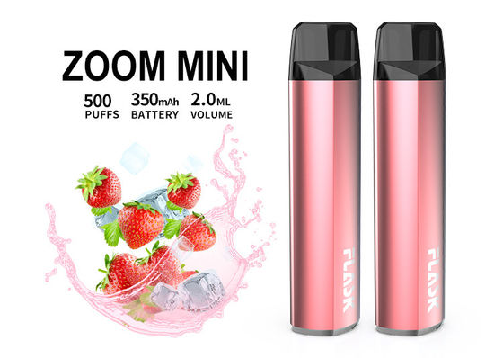 Sopros puros Vape descartável do dispositivo de sistema 500 da vagem dos sabores 2.0ml 350mAh