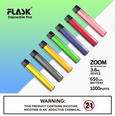 A pena descartável magro FDA do atomizador da vagem da bateria 1000puffs aprovou
