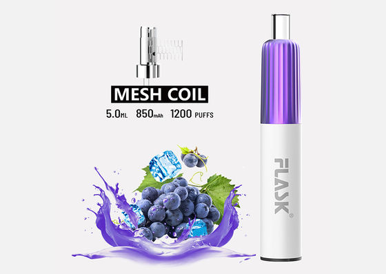O sabor 5ml 1200 sopra os sistemas descartáveis ROHS da vagem de Vape aprovados
