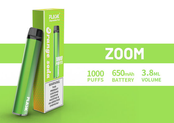 Vapenation 1000puffs 650 Mah Cotton Organic de DisposableVapepen do ZUMBIDO