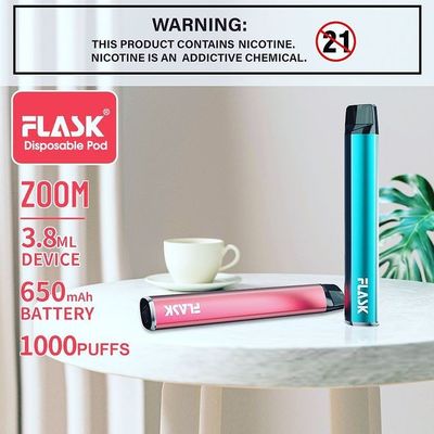 Vapenation 1000puffs 650 Mah Cotton Organic de DisposableVapepen do ZUMBIDO