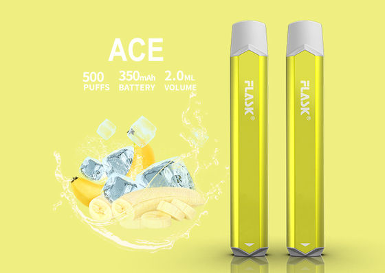 pena Flavored fluxo de ar do atomizador 500pa, nicotina Vape de 100mm descartável