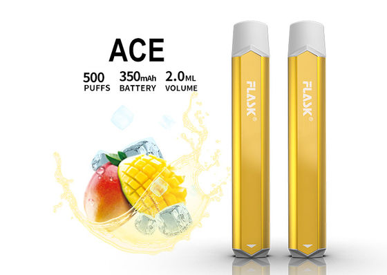 2ml 1.5oHM Flavored a pena do atomizador, 500 sopro Vape descartável