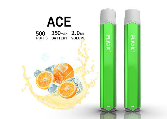 2ml 1.5oHM Flavored a pena do atomizador, 500 sopro Vape descartável