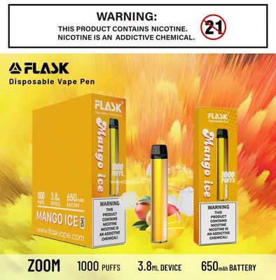 ZUMBEM a estabilidade dos dispositivos de Vapepen da eliminação e o melhor líquido da qualidade 1000puffs 650mah 3.8ml