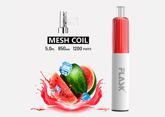 O CE 304SS Flavored a pena do atomizador, vara descartável de Vape de 1200 sopros