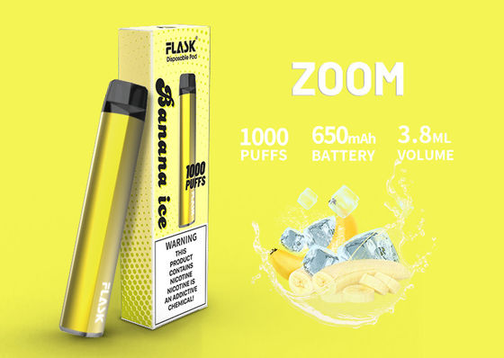 cartucho cerâmico do óleo 1000puffs, cartucho de 3.8ml 650 Mah Flavored CBD Vape