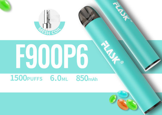dispositivo descartável da vagem de 6.0ml Vape, pena descartável de 1500puffs Vape