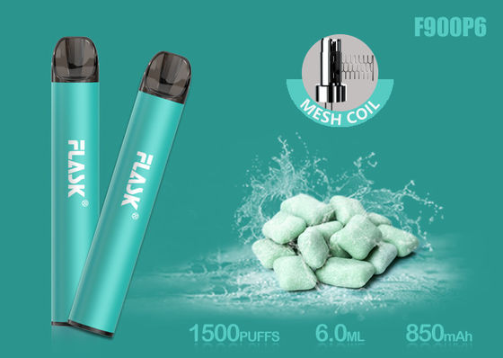 Cartucho de vidro do óleo de Nicosalt 5% 1500puffs 6.0ml com Mesh Coil
