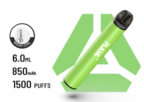 Vagem descartável 6.0ml E Mesh Coil líquido do ODM 1500puff 850mAh Vape do OEM