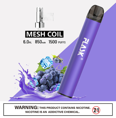 RGBvape SS304 Ecig 1500 dispositivos descartáveis do vape do sopro com Mesh Coil