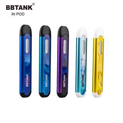 Cartucho cerâmico do óleo descartável liso 2ml Cbd de Thc do delta 8 do dispositivo da vagem de Vape do adaptador bucal
