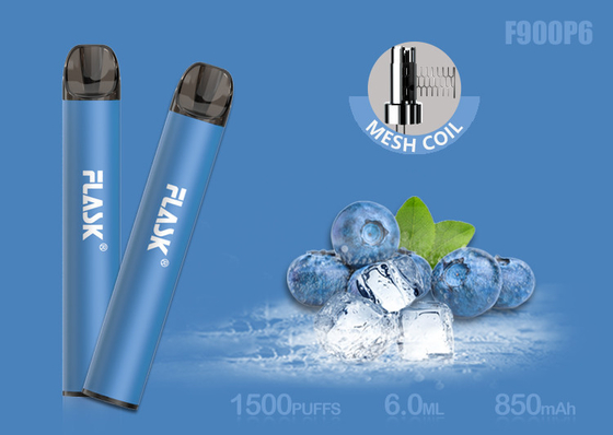 Líquido descartável do dispositivo 6.0ml E da vagem do sopro 850mAh Vape do ODM 1500 do OEM