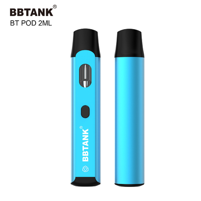 O botão descartável feito sob encomenda do dispositivo 2ml de THC Vape pré-aquece a bobina cerâmica da função nenhuma obstrução